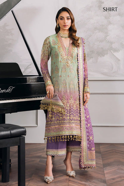 3 PIECE - EMBROIDERED CHIFFON