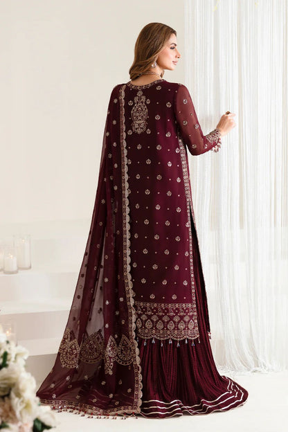 3 PIECE - EMBROIDERED CHIFFON GHARARA