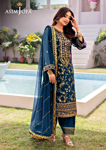 3 PIECE - EMBROIDERED CHIFFON