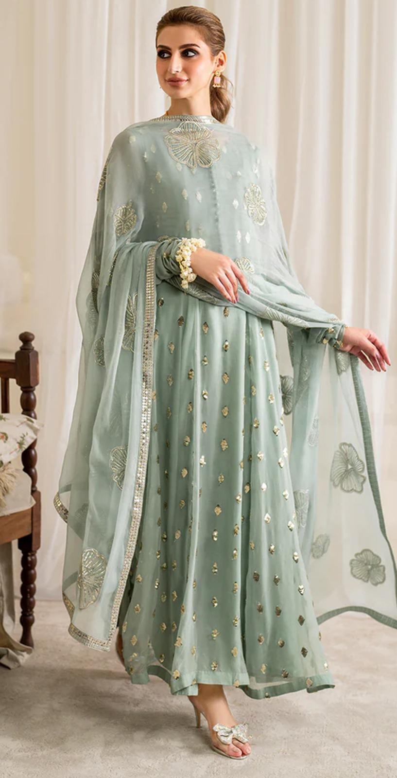 3 PIECE - EMBROIDERD CHIFFON